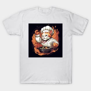 Cooking Chef Cat T-Shirt
